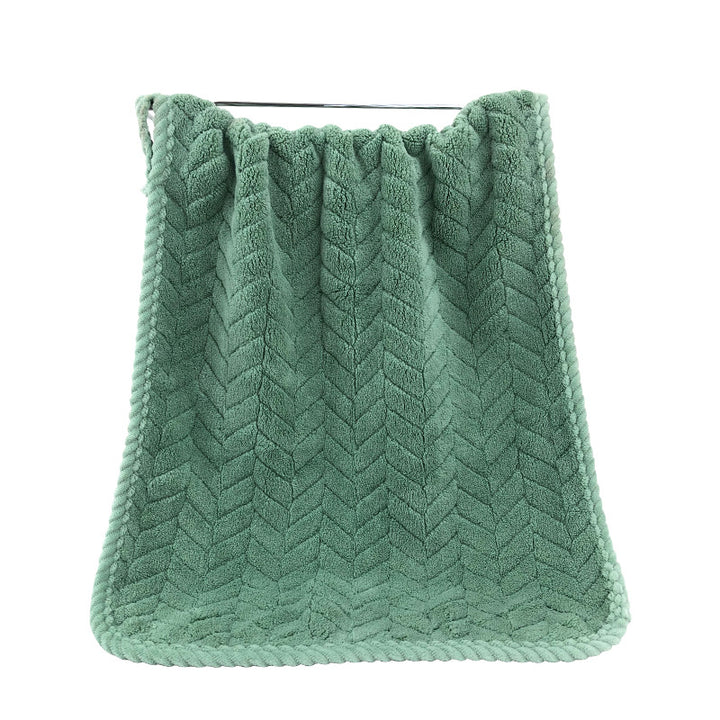 Cozy Terry Bath Blanket with Modern Zigzag Pattern Bowlift