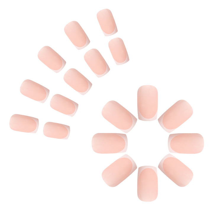 Elegant French Tip Press-On Nails Bowlift