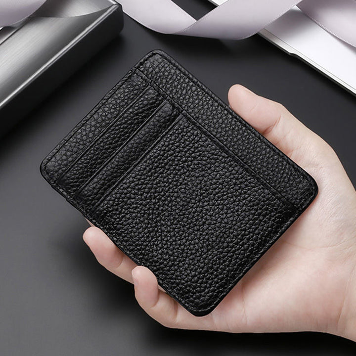 Premium Leather Zip-Around Card Case Bowlift