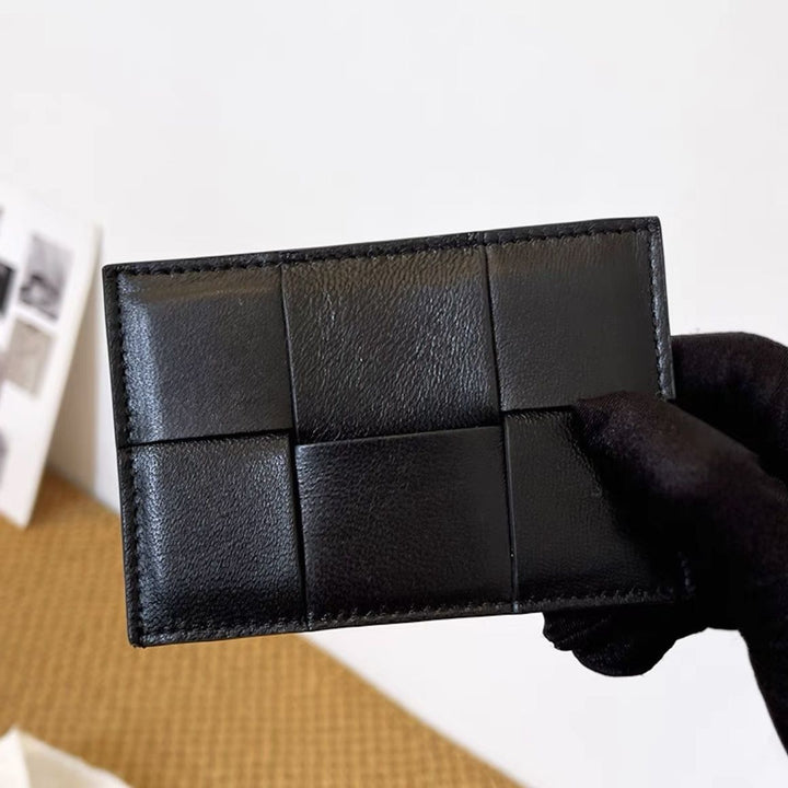 Woven Leather Card Holder Bowlift
