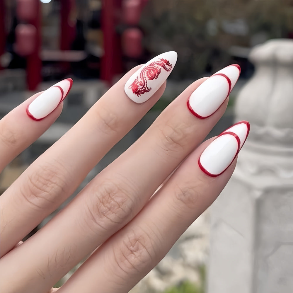 Artistic nails with dragon motif Bowlift