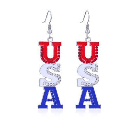 Ladies' statement star earrings with crystal embellishment and enamel coating Bowlift