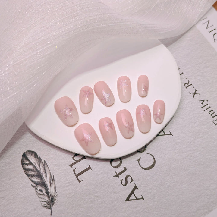 Elegant French Tip Press-On Nails Bowlift