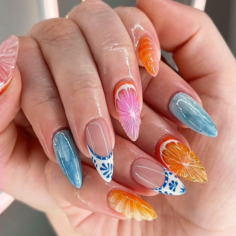 Creative nail set in cheerful fruit design Bowlift