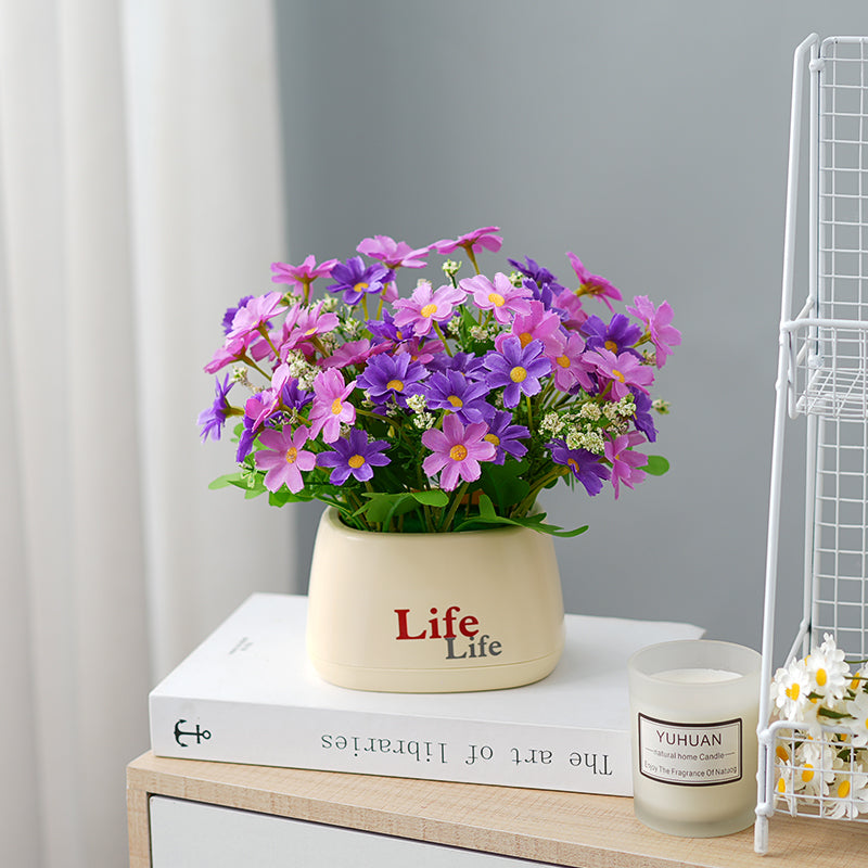 Decorative Potted Faux Floral Arrangement