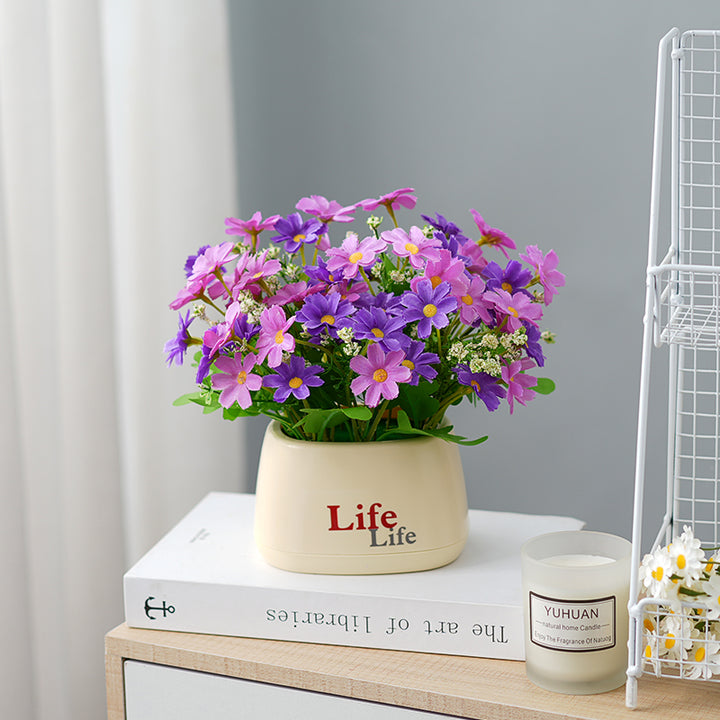 Decorative Potted Faux Floral Arrangement