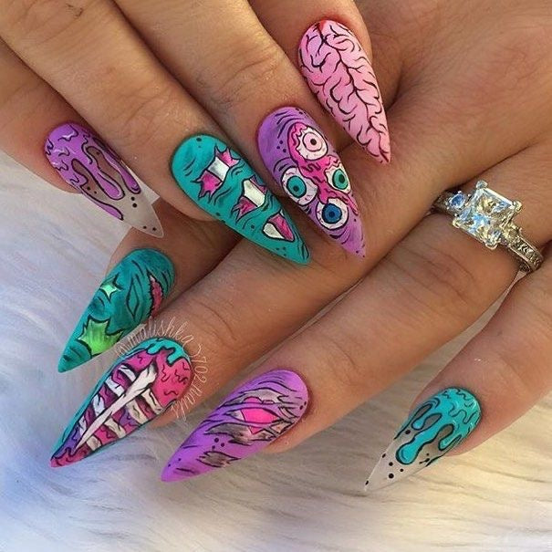 Creative nail art set with colorful 3D designs Bowlift