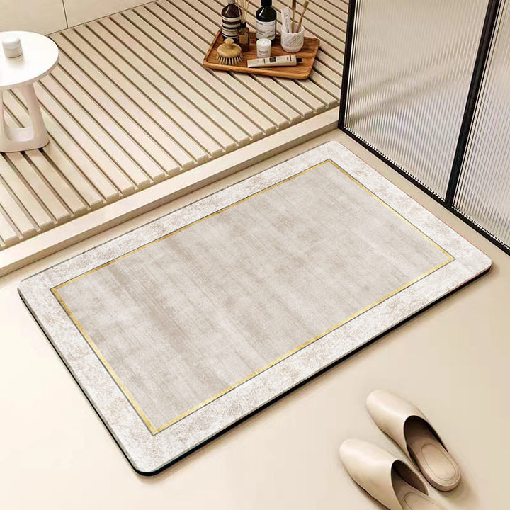 Non-Slip Geometric Pattern Bathroom Mat Bowlift
