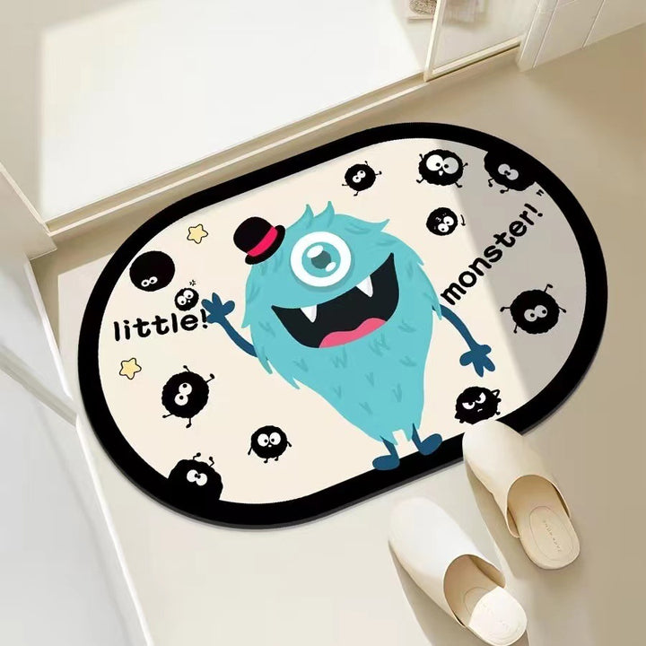 Playful Monster-Themed Bath Mat Bowlift