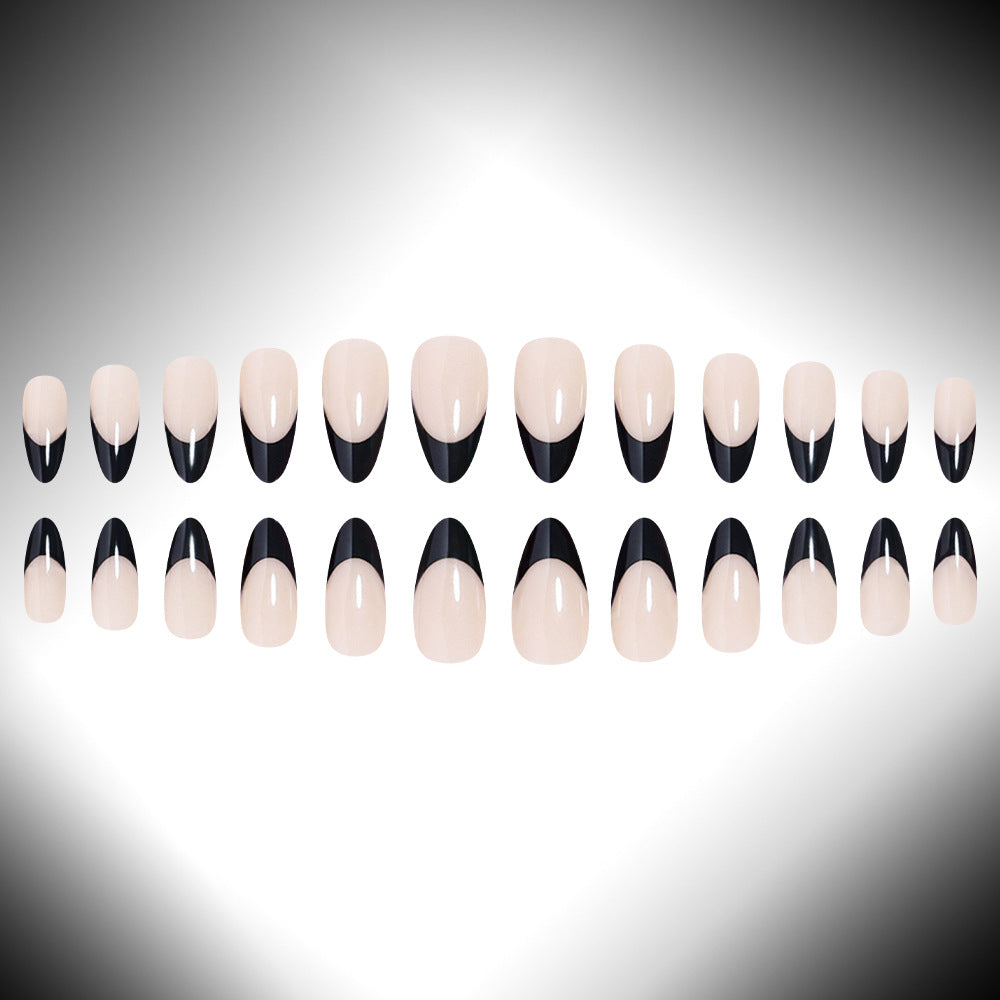Chic French Tip Press-On Nails Bowlift