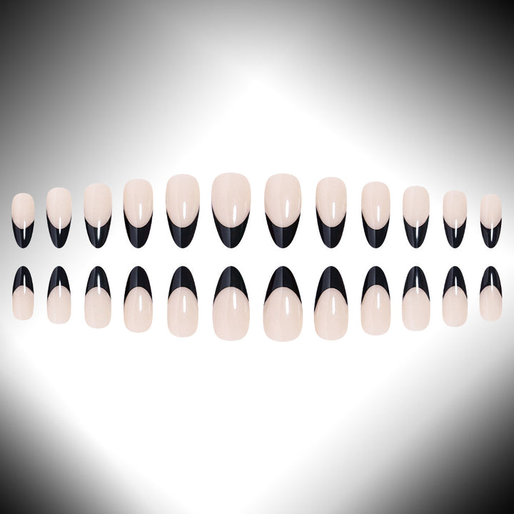 Chic French Tip Press-On Nails Bowlift