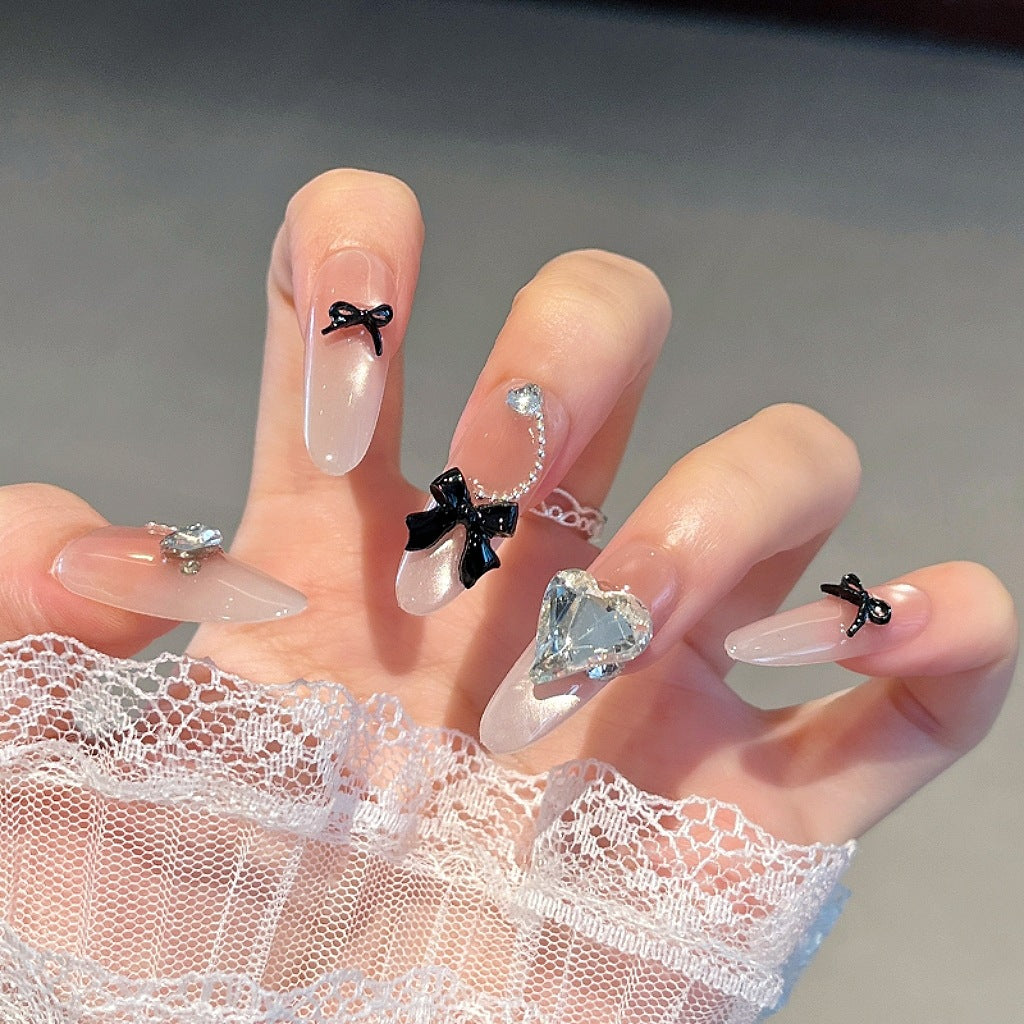 Premium Rhinestone-Embellished Nail Art Extensions Bowlift