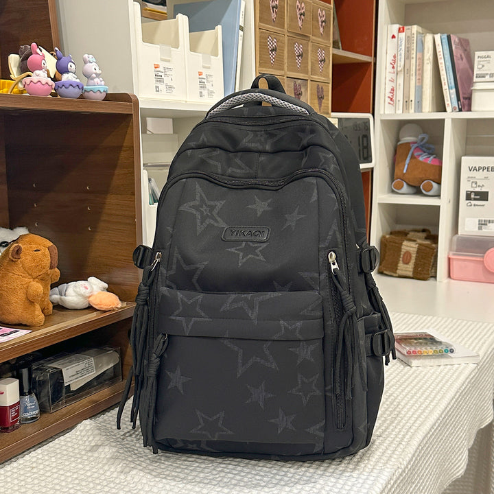 Stylish Star-Printed School Backpack Bowlift
