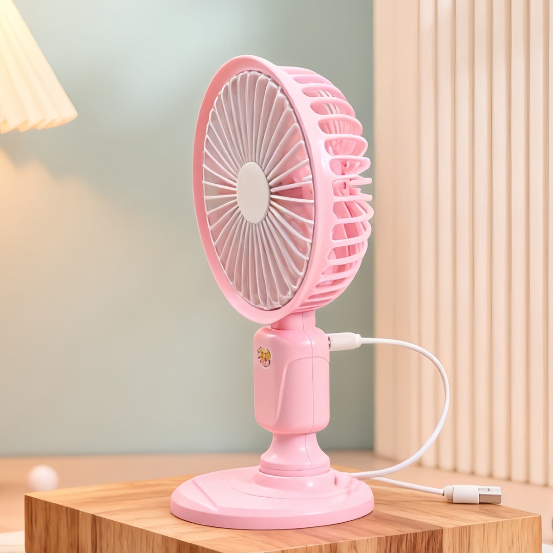 Women's Mini Desk Fan with Flexible Tilt Angle Bowlift