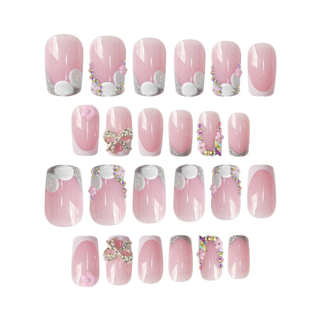 Floral Accent Nail Art Extensions Bowlift