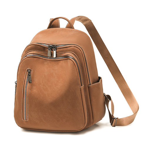 Stylish Leather Backpack Bowlift