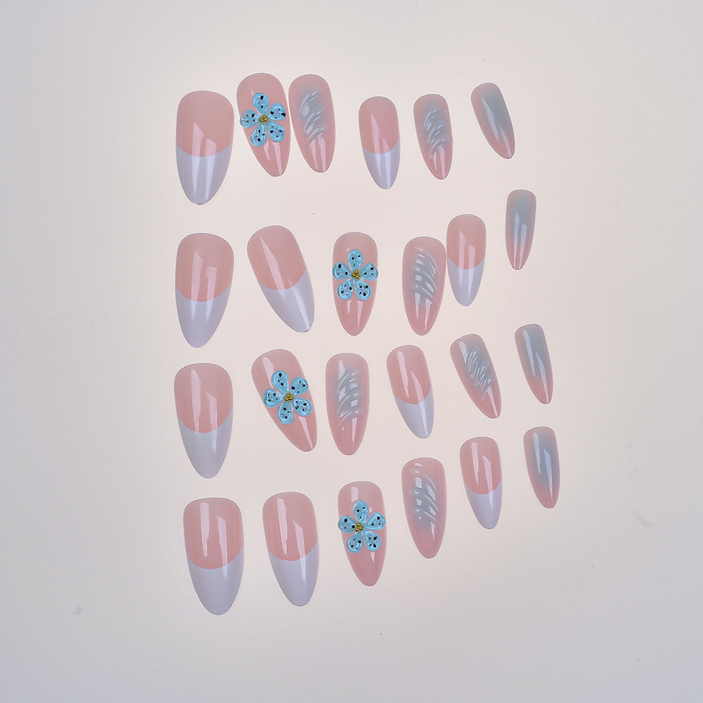 Artistic Floral and Abstract Design Press-On Nail Set Bowlift