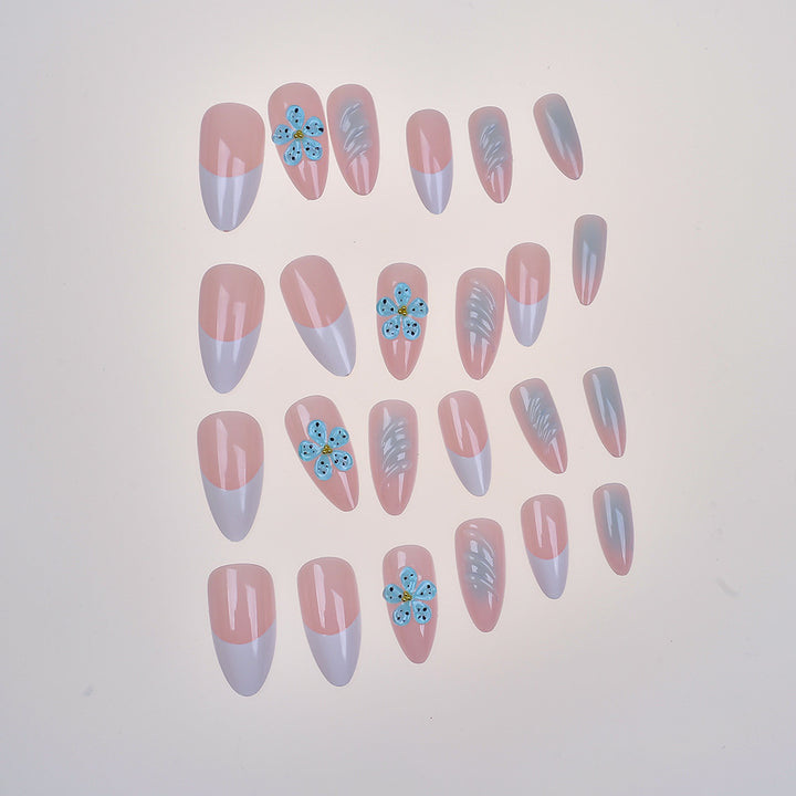 Artistic Floral and Abstract Design Press-On Nail Set Bowlift