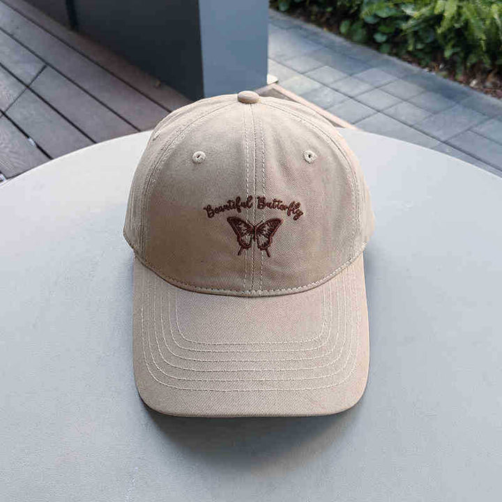 Women's Embroidered Butterfly Cap Bowlift