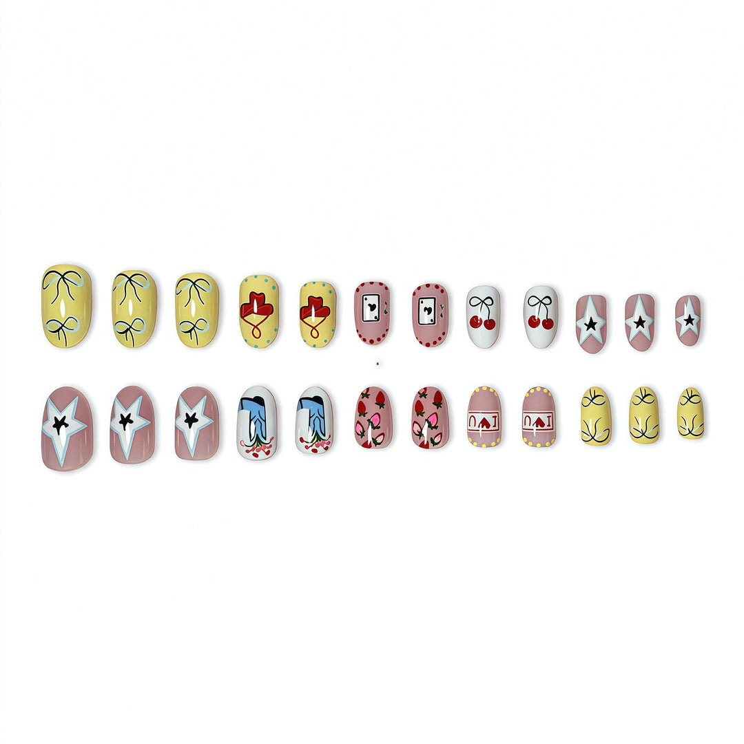 Artistic Themed Acrylic Nail Enhancements Bowlift