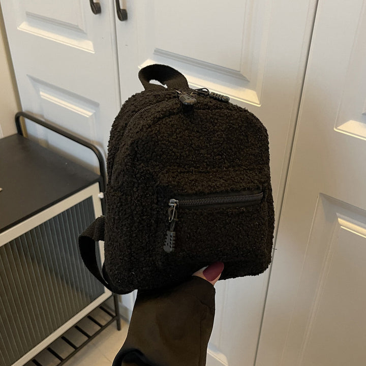 Textured Fleece Mini Backpack