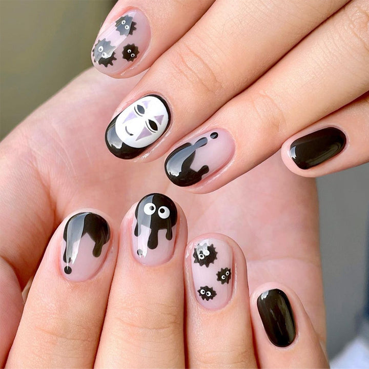 Artistic Cartoon-Themed Press-On Nail Set Bowlift
