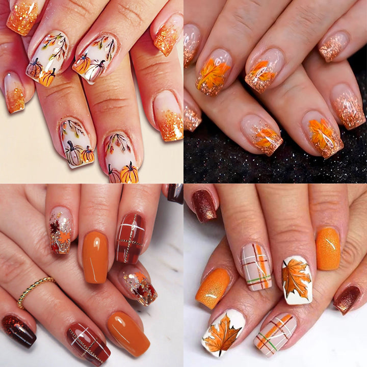 Autumn-Inspired Glitter Nail Art Set Bowlift