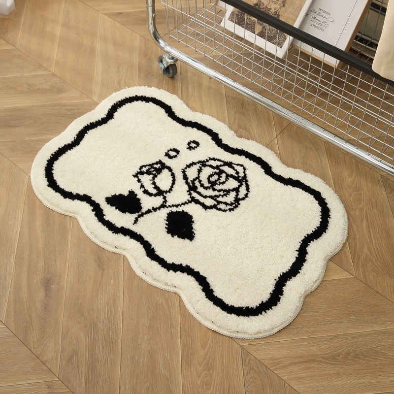 Heart-Shaped Decorative Bath Mat Bowlift