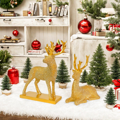 Glittering Reindeer Decorative Figure Bowlift