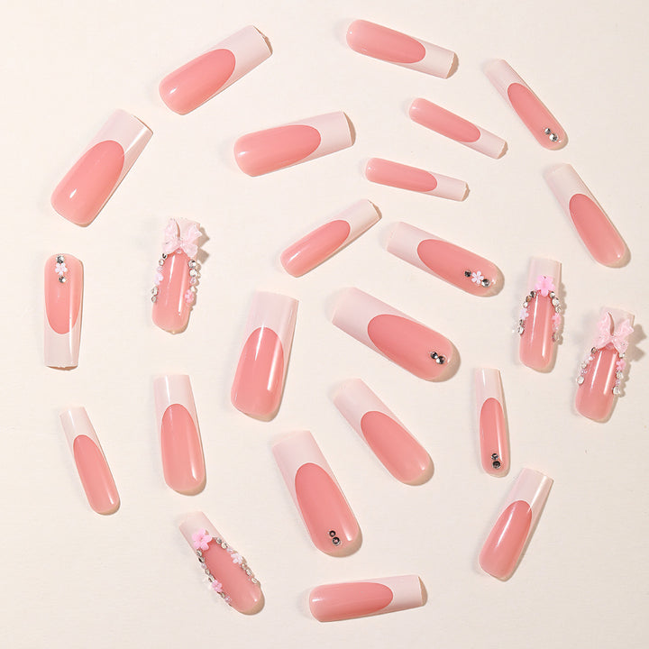 Decorative Floral Acrylic Nail Extensions Bowlift 1789713131