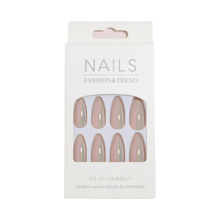 Iridescent Press-On Nail Tips Bowlift