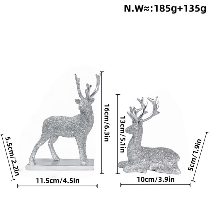 Glittering Reindeer Decorative Figure Bowlift