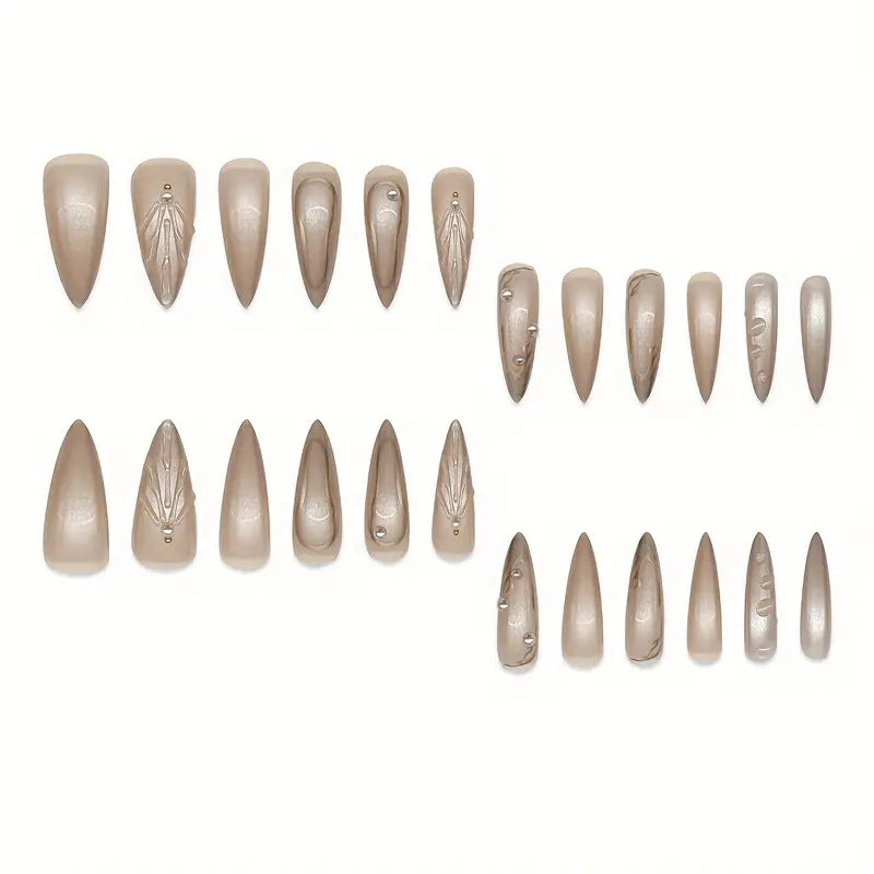 Premium Decorative Press-On Nail Extensions Bowlift
