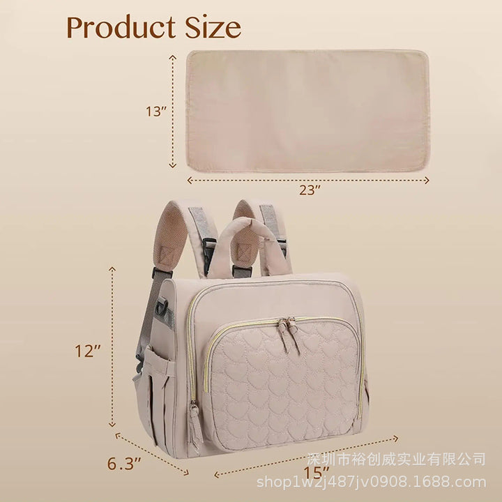 Multi-Functional Diaper Backpack with Changing Mat Bowlift