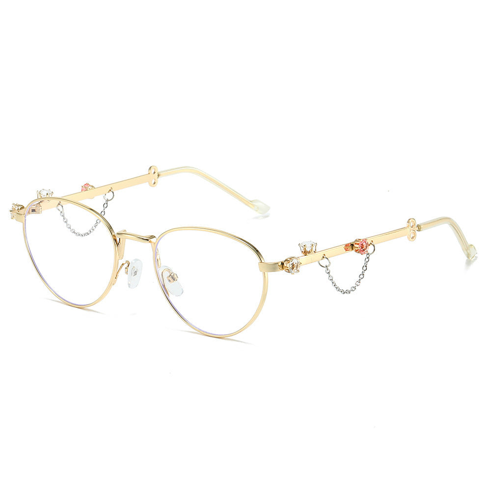 Decorative Rhinestone Cat-Eye Sunglasses Bowlift