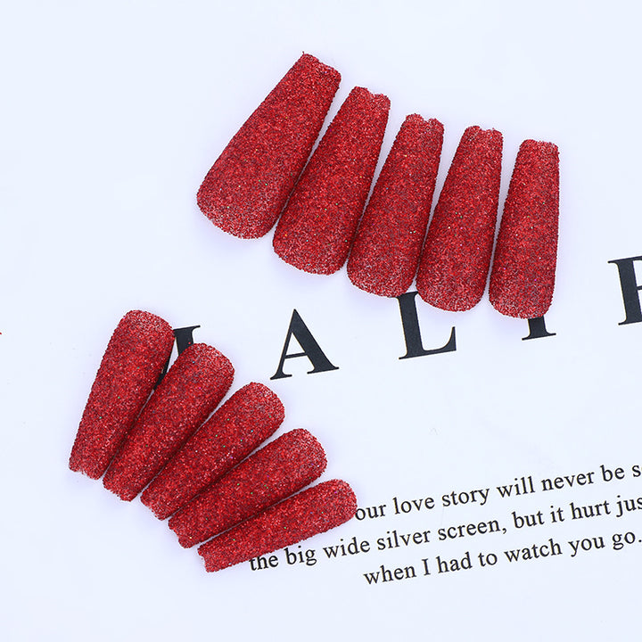 High-quality artificial nails with glitter effects Bowlift