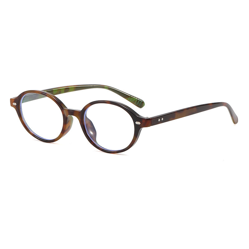 Women's fashionable round reading glasses with flexible plastic frame Bowlift