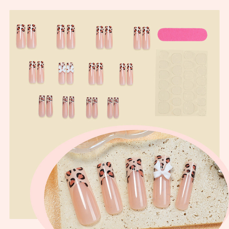 Artistic Leopard Print Press-On Nails Bowlift