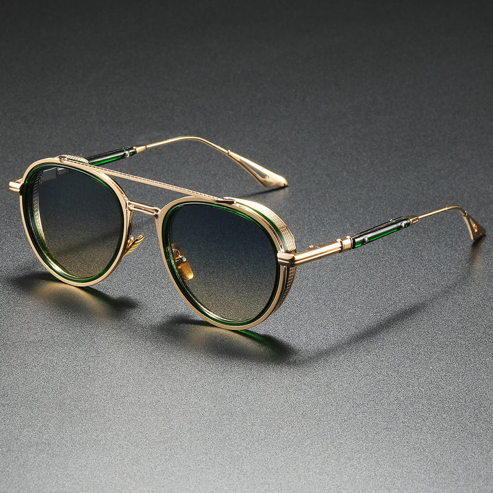 Women's Designer Sunglasses with Luxurious Metal Frame and Retro Accents Bowlift