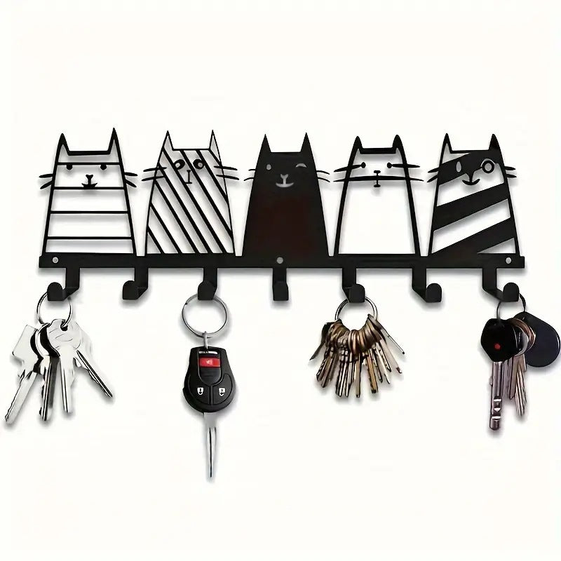 Metal key holder with cat design Bowlift
