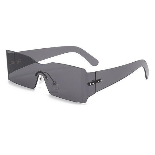 Women's futuristic fashion sunglasses with transparent frame Bowlift