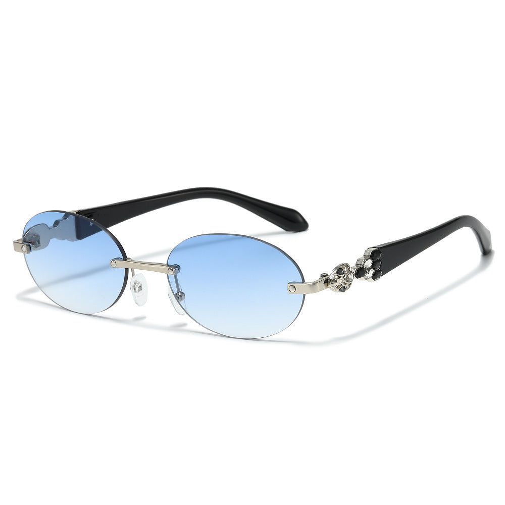 Fashion-Forward Decorative Oval Sunglasses Bowlift
