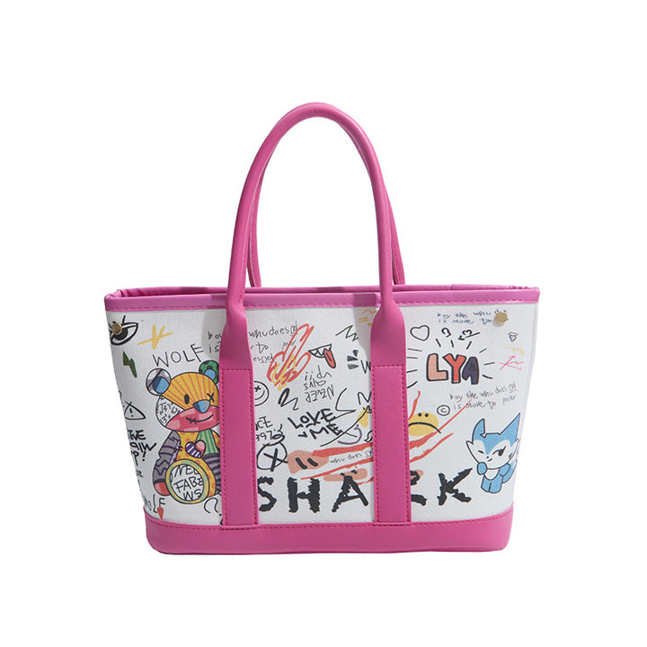 WoPlayful Illustrated Canvas Tote Bag Bowlift