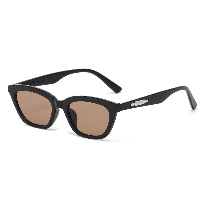 Women's fashionable Cat-Eye sunglasses with transparent frame and mirrored lenses Bowlift