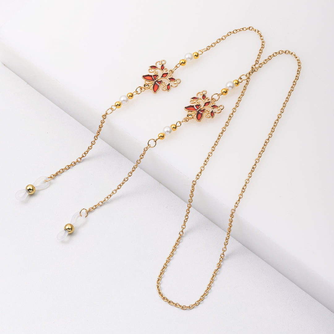 Elegant Floral Eyewear Chain Bowlift