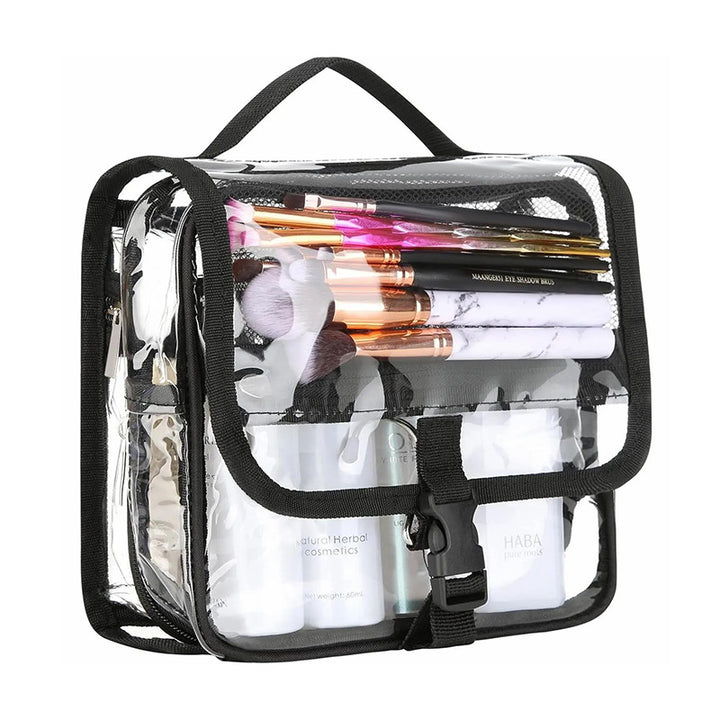 Cosmetic organizer with transparent design and practical hook Bowlift
