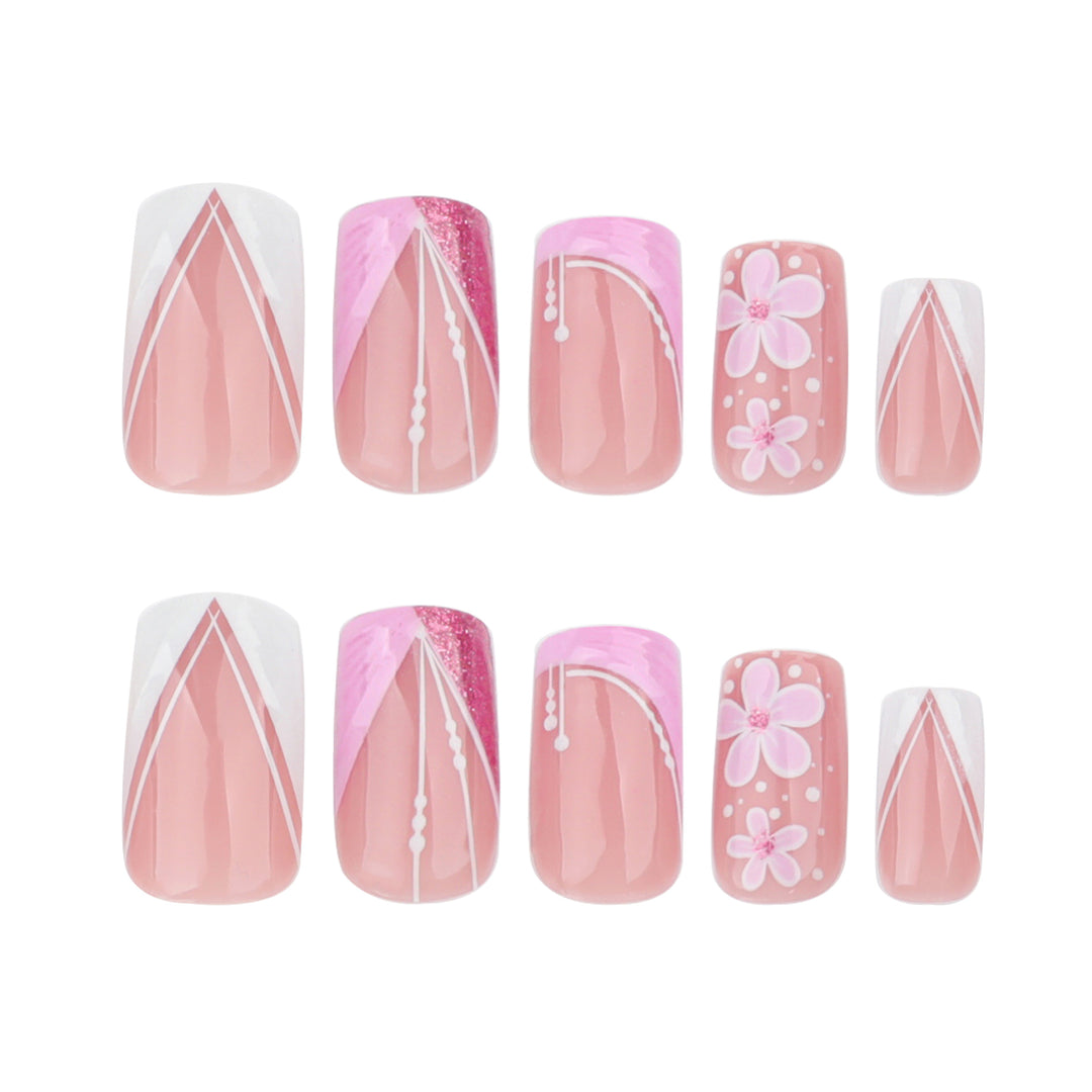 Artful Nail Art with Floral Decorations Bowlift