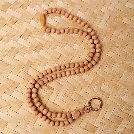 Elegant Wooden Beaded Eyewear Chain Bowlift