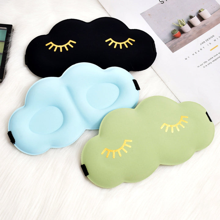 Women's cute cloud sleep mask made of memory foam with ergonomic padding and adjustable elastic band Bowlift