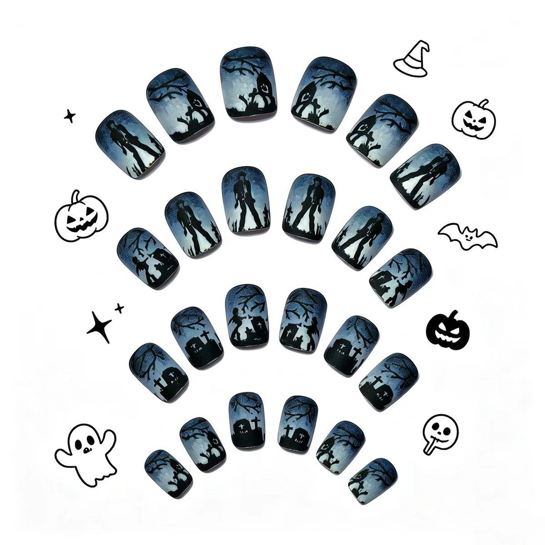 Creative Nail Art in Spooky Gravestone Design Bowlift